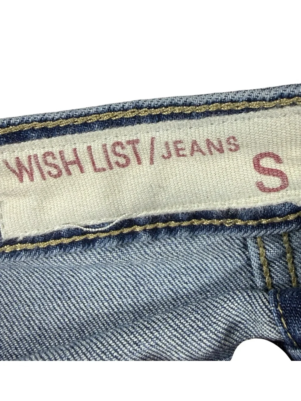 Wishlist Jeans Denim Mini Skirt Button Front Y2K Light Wash Size S